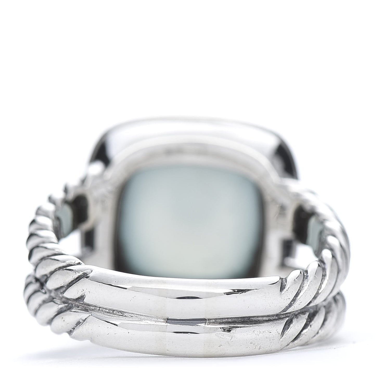 Sterling Silver Diamond Chalcedony 11mm Albion Ring 57 8