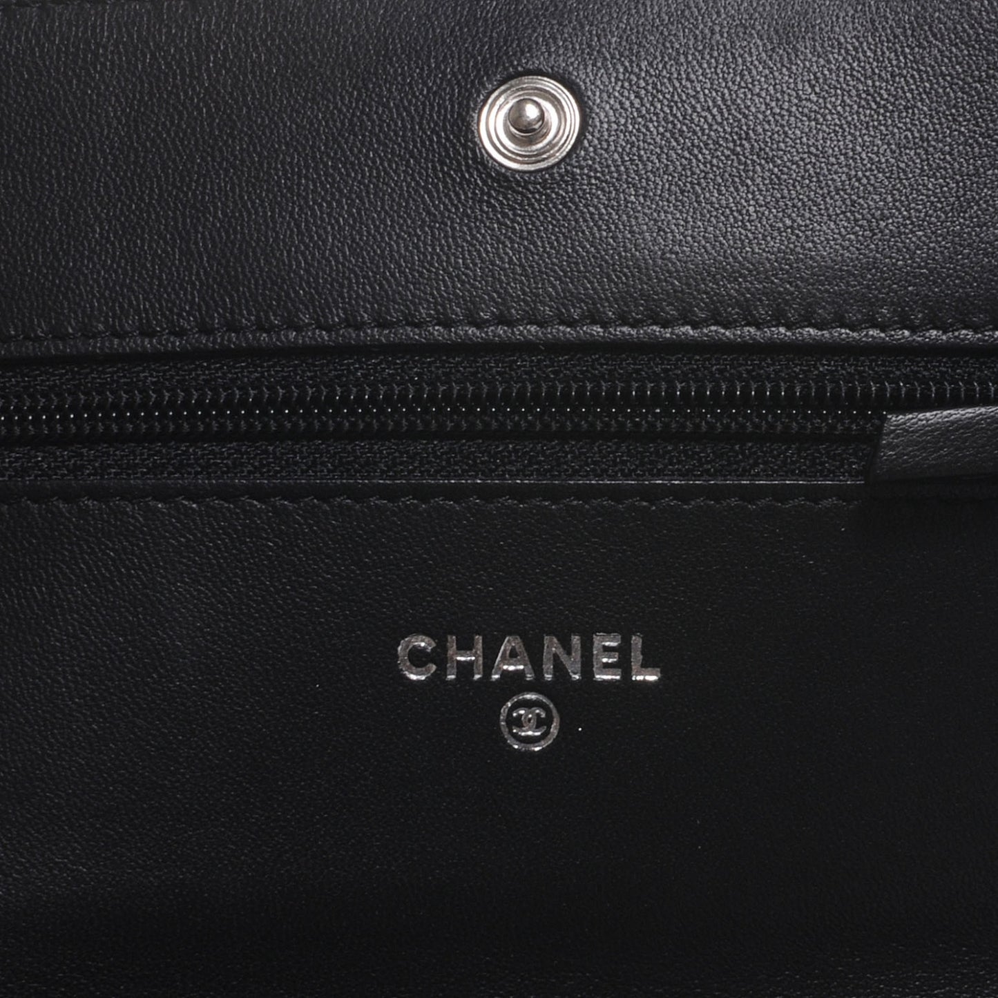 Lambskin Quilted Boy Wallet On Chain WOC Black