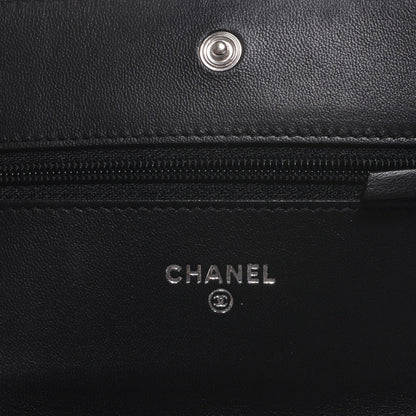 Chanel Lambskin Quilted Boy Wallet On Chain WOC Black 5 of 8