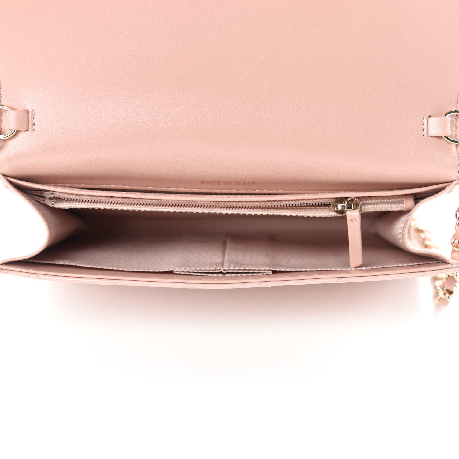 Chanel Iridescent Calfskin Quilted Boy Wallet on Removable Chain Light Pink 6 of 14