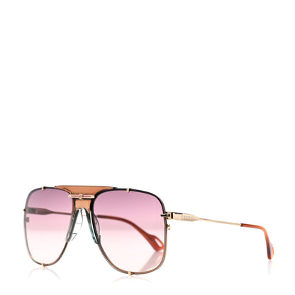 Gucci Metal Square Frame Sunglasses GG0739S Brown 1 of 8