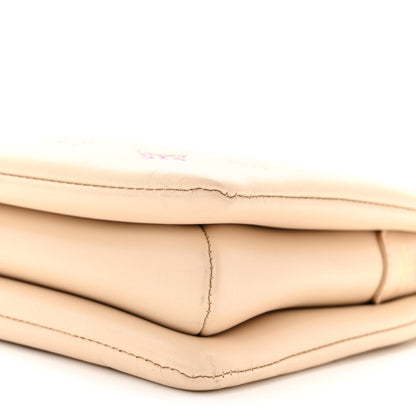 Louis Vuitton Lambskin Swarovski Crystal Embossed Monogram Coussin PM Nude 9 of 9