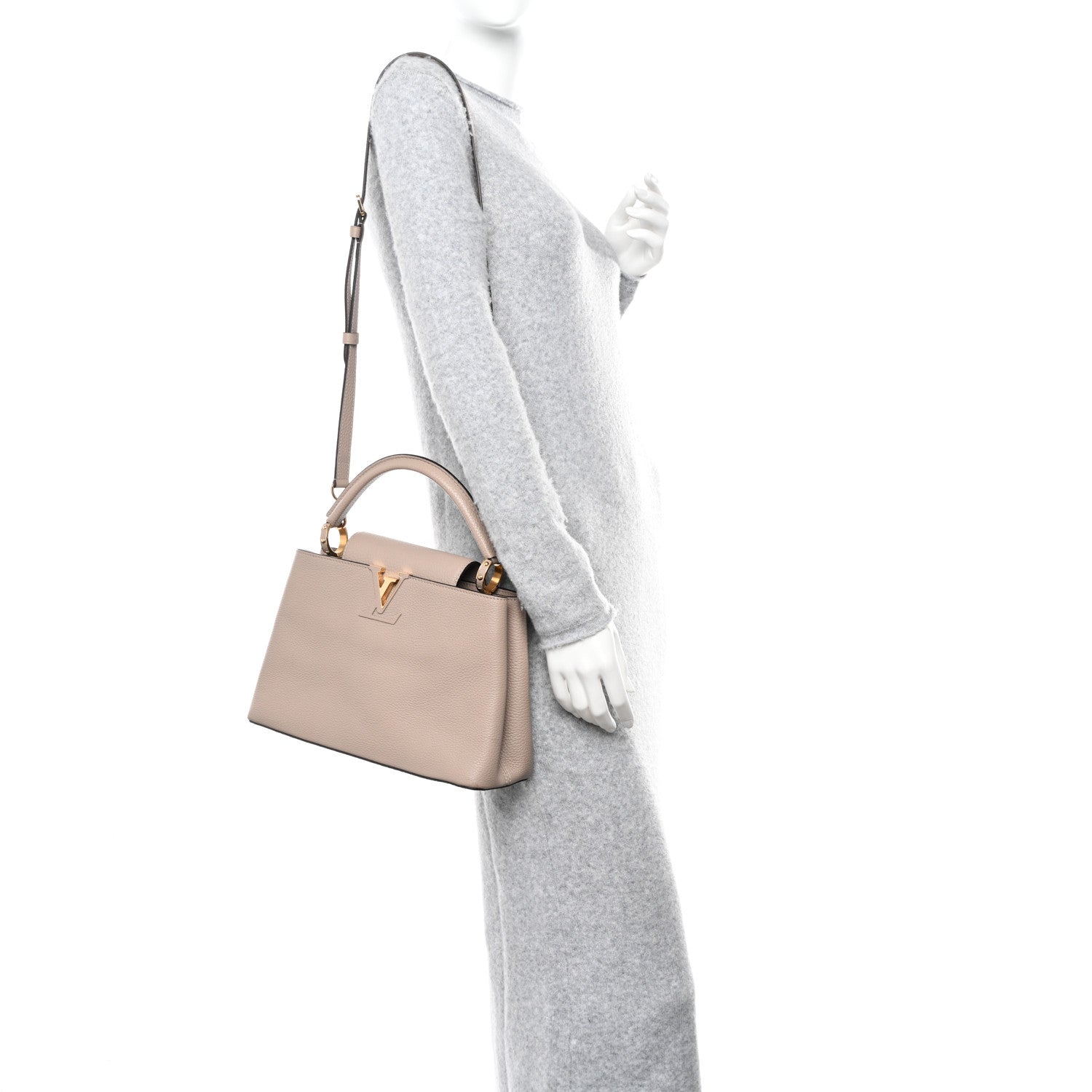 Louis Vuitton Taurillon Capucines PM Galet 2 of 9