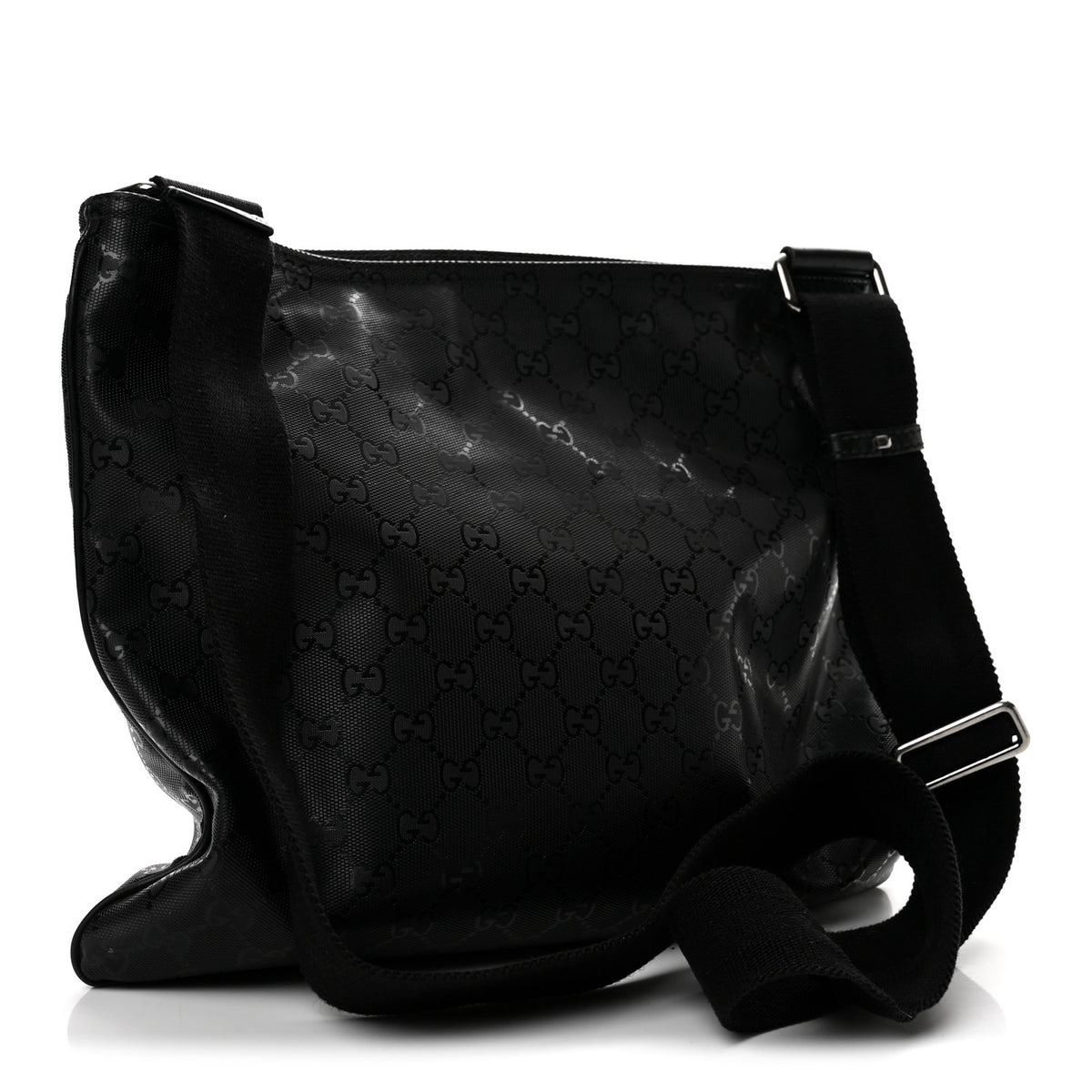 Imprime Monogram Medium Flat Messenger Bag Black