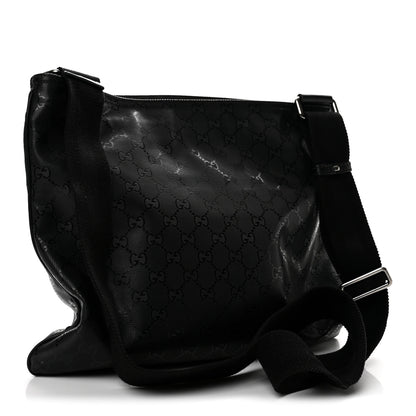 Gucci Imprime Monogram Medium Flat Messenger Bag Black 3 of 13