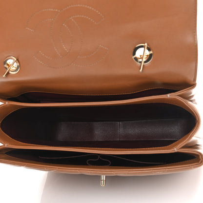 Chanel Lambskin Quilted Large Trendy CC Flap Camel 4 of 15
