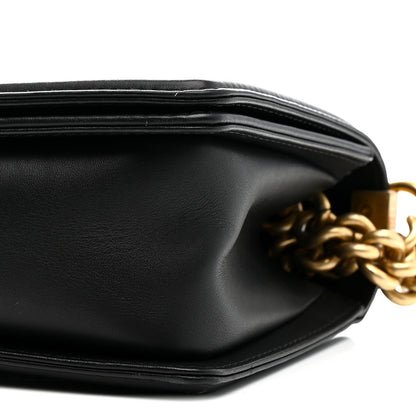 Chanel Lambskin Quilted Medium Chain Around Boy Flap Black Black 10 of 15