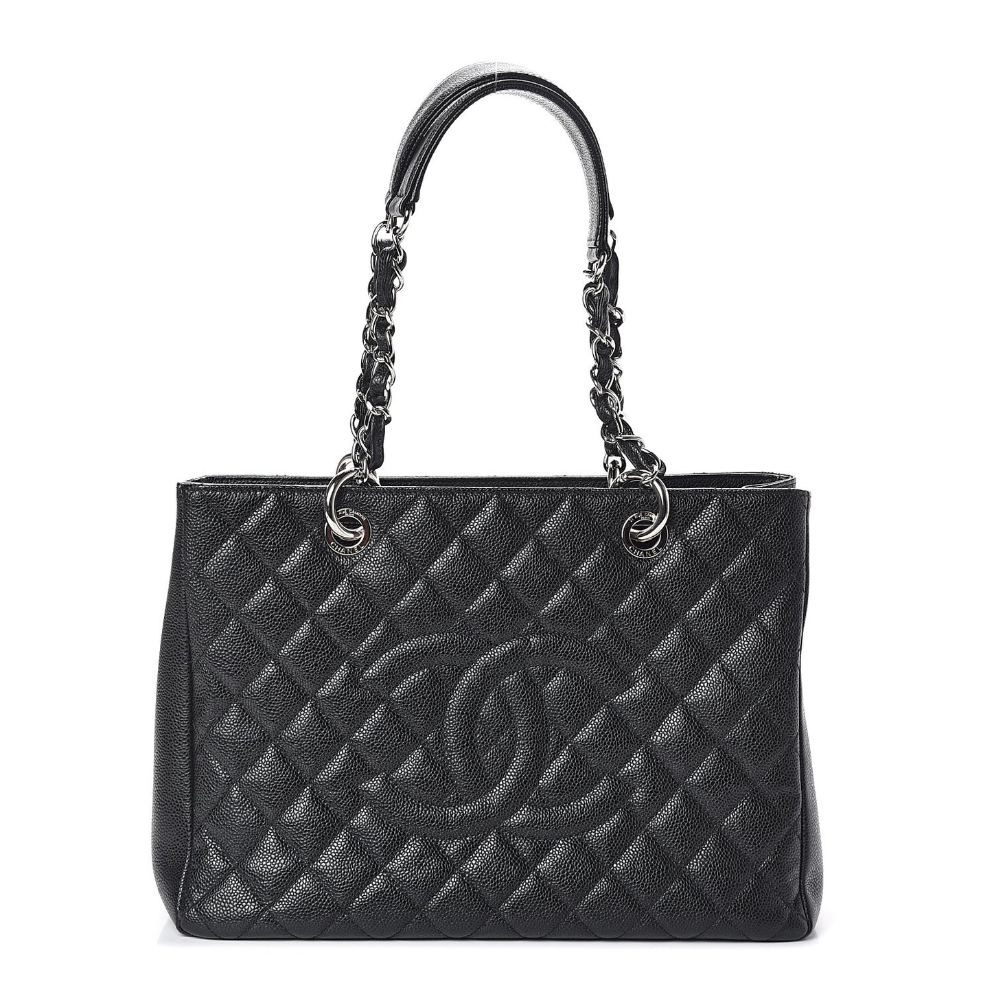 Caviar Quilted Grand Shopping Tote GST Black