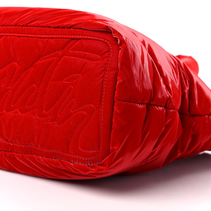 Christian Louboutin Nylon Padded Gloss Large Cabamoon Tote Red 8 of 9
