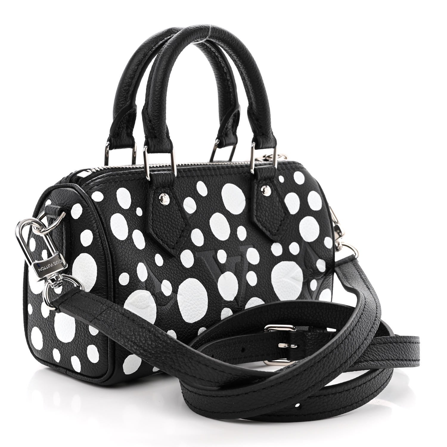 Louis Vuitton LV X YK Empreinte Infinity Dots Nano Speedy Bandouliere Black White 3 of 10