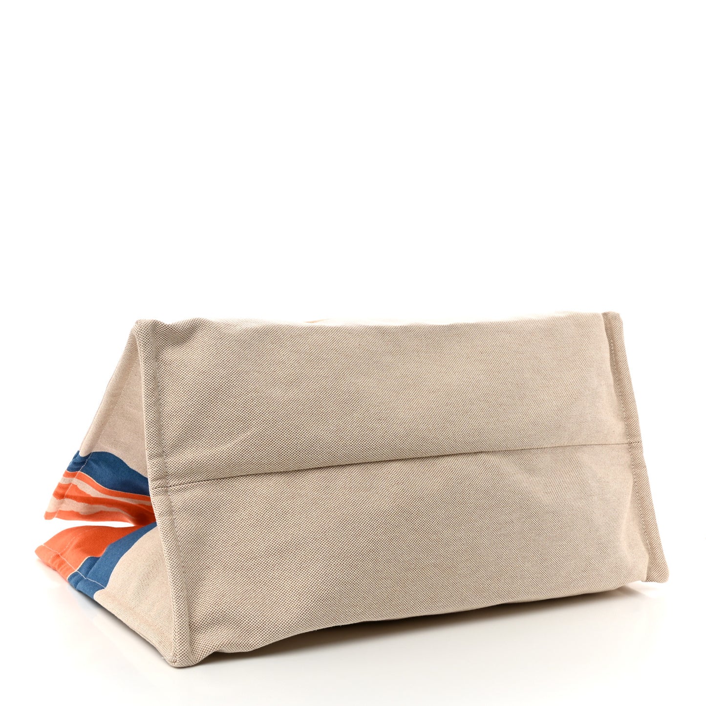 H Canvas Printed Escale A La Plage Beach Bag Acier