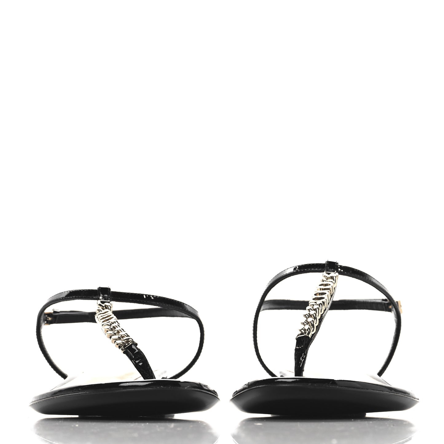 Vernice Crystal Signoria Thong Sandals 38 Black
