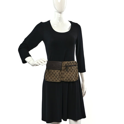 Gucci GG Monogram Double Pocket Belt Dark Brown 2 of 9