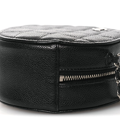 Chanel Caviar Quilted Round Clutch With Chain Black 10 of 11