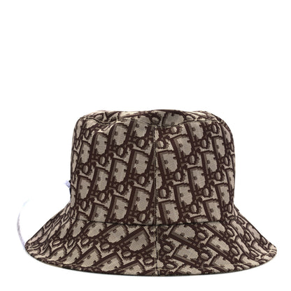 Christian Dior Oblique Toile De Jouy Reversible Teddy-D Small Brim Bucket Hat 58 Hazelnut Black 11 of 13