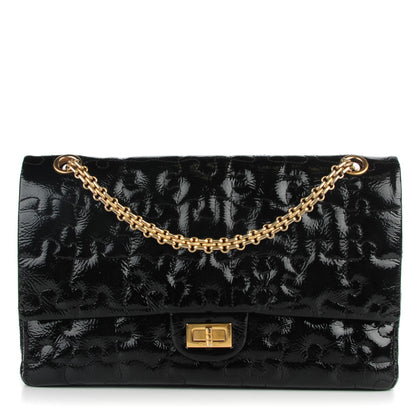 Chanel Crackled Patent Calfskin Puzzle 2.55 Reissue 226 Flap Black 1 of 8
