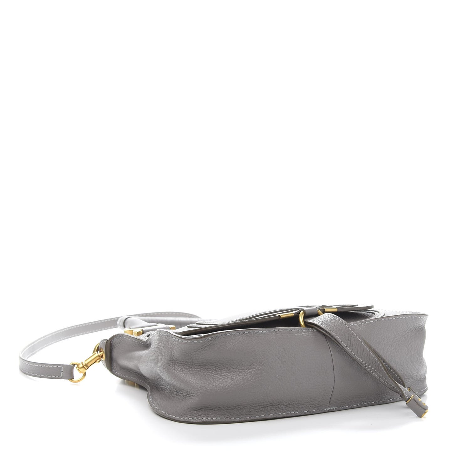 Calfskin Small Marcie Satchel Cashmere Grey