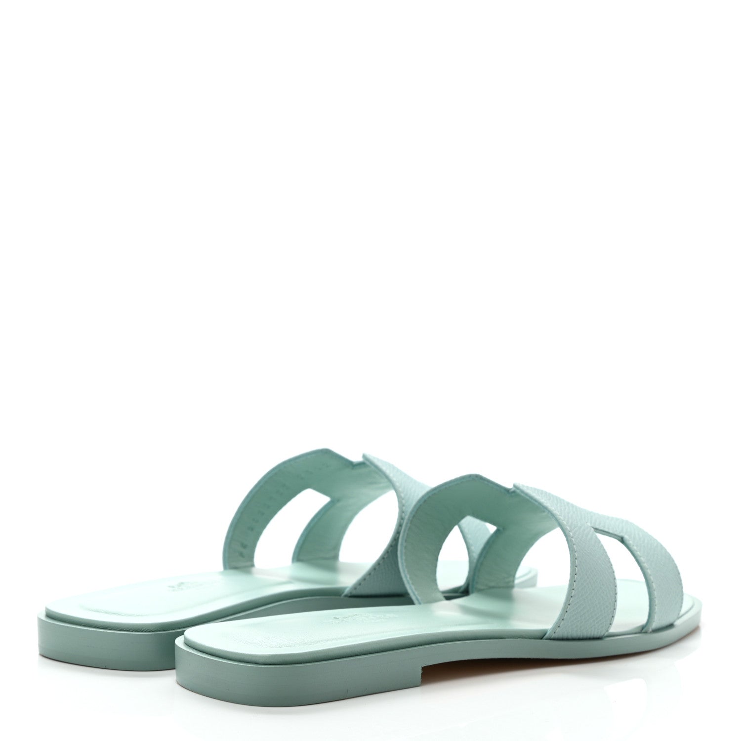 Hermes Epsom Oran Sandals 37 Vert Embrun 4 of 9