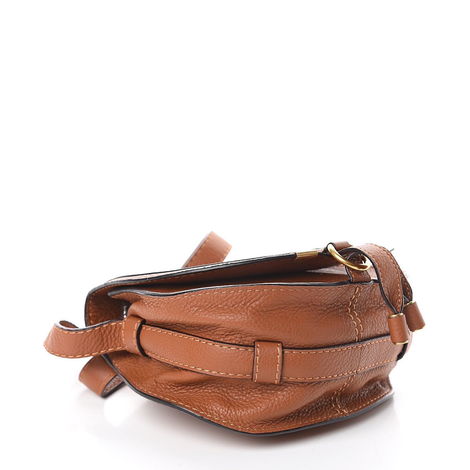 Chloe Calfskin Mini Marcie Round Crossbody Bag Tan 3 of 8