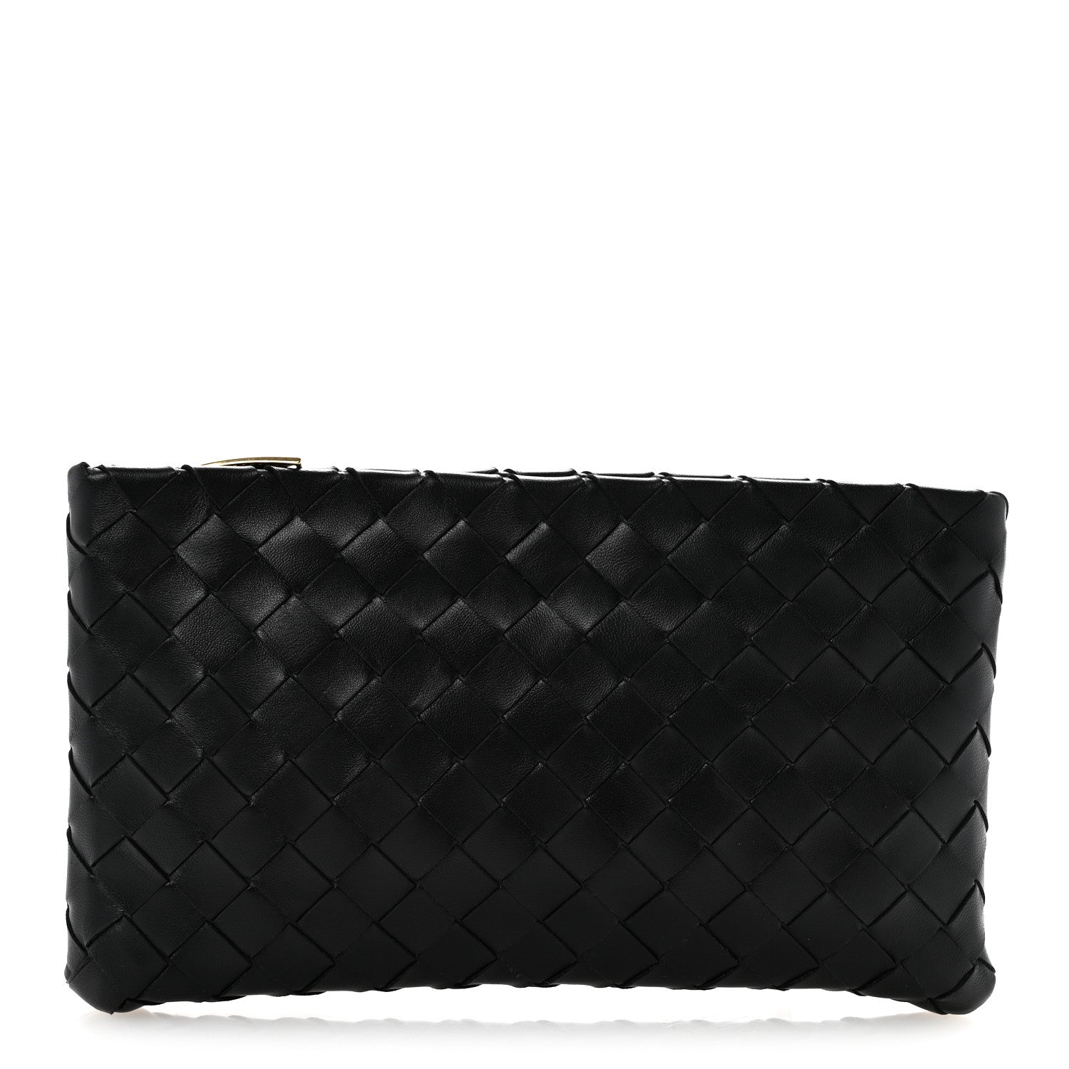 Bottega Veneta Nappa Intrecciato Small Flat Zip Pouch Black 1 of 8