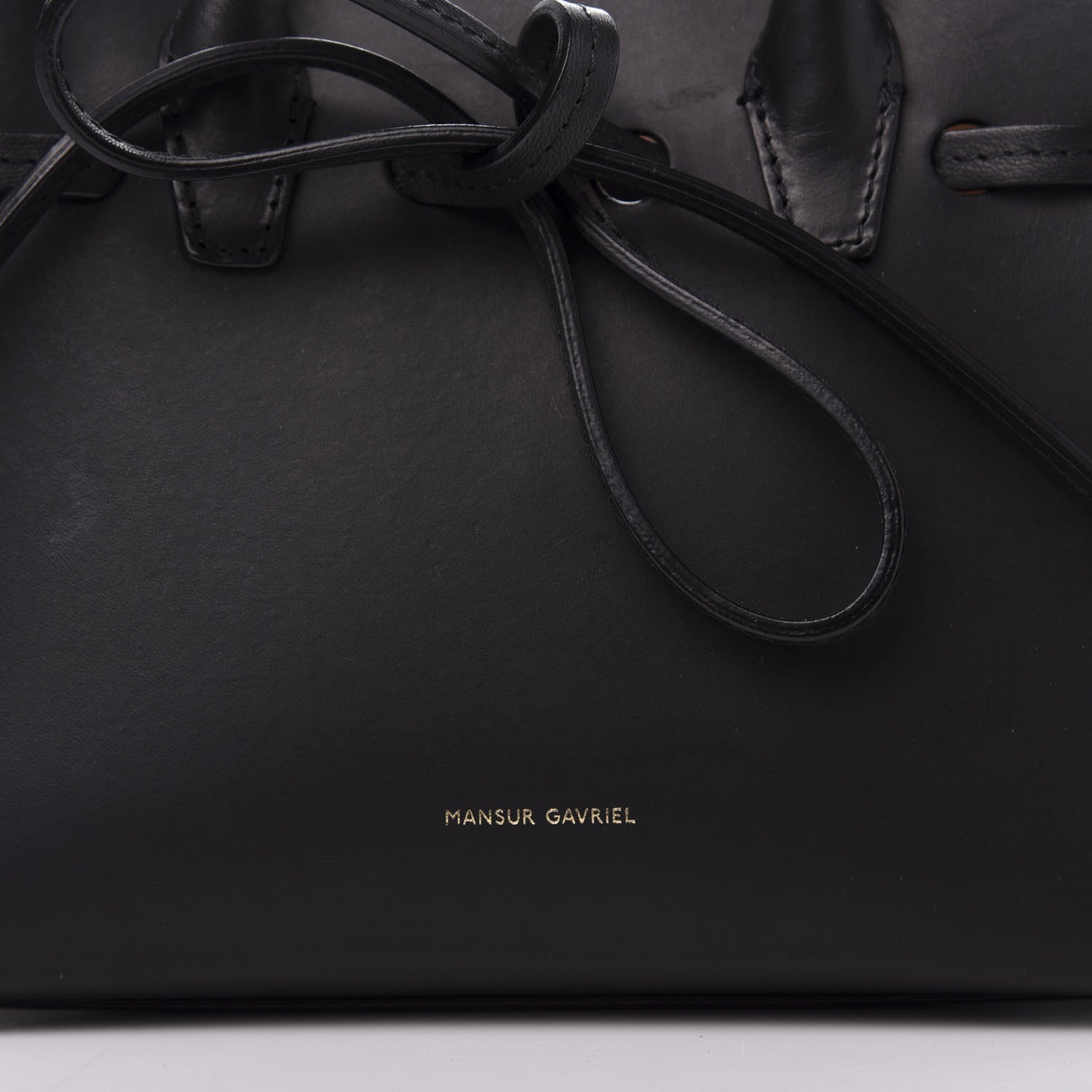 Mansur Gavriel Calfskin Mini Mini Sun Bag Black Rosa 8 of 8
