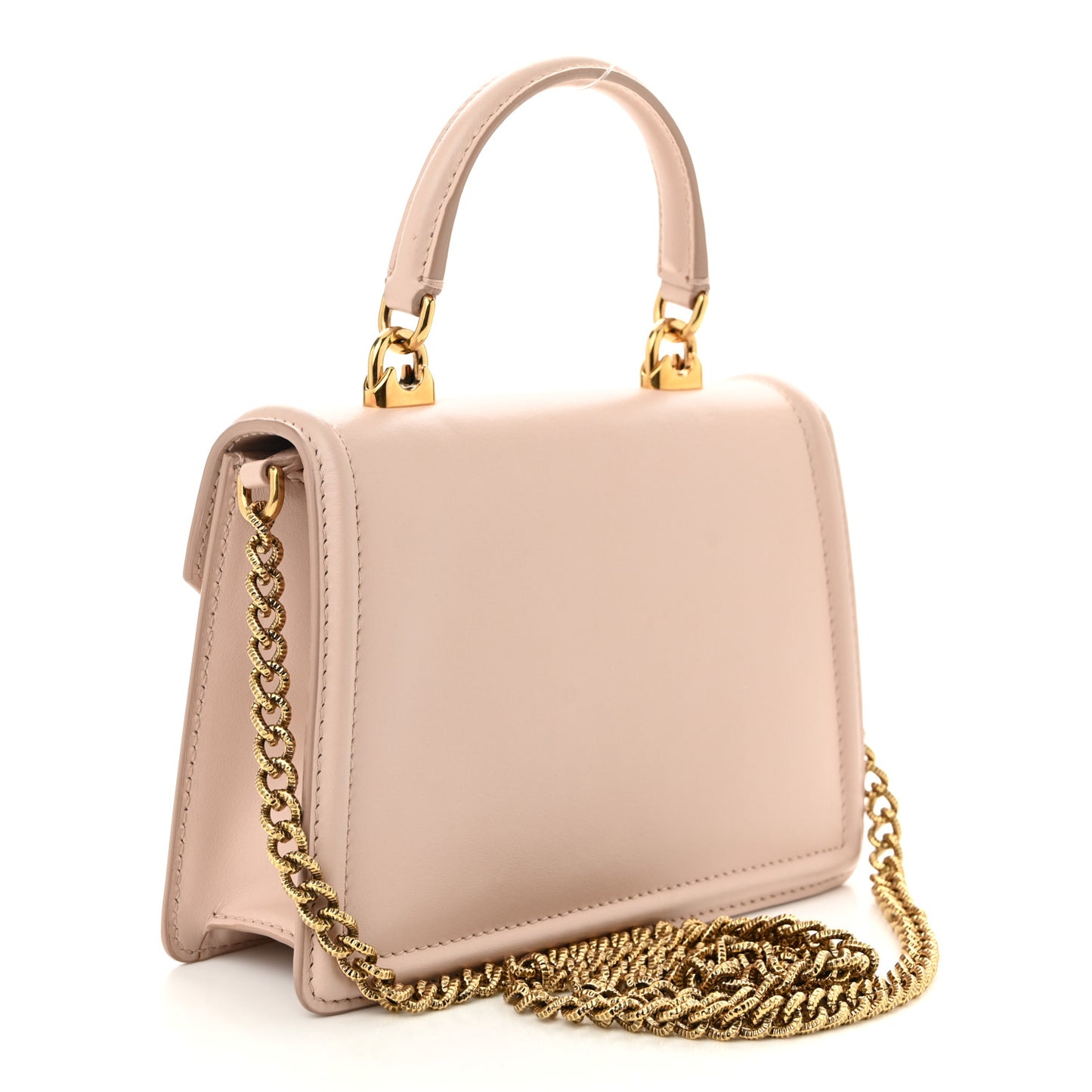 Smooth Calfskin Small Devotion Envelope Top Handle Bag Cipria