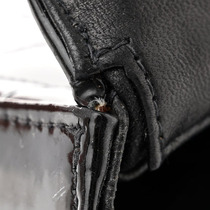 Chanel Patent Quilted East West Chocolate Bar Flap Black 12 of 15