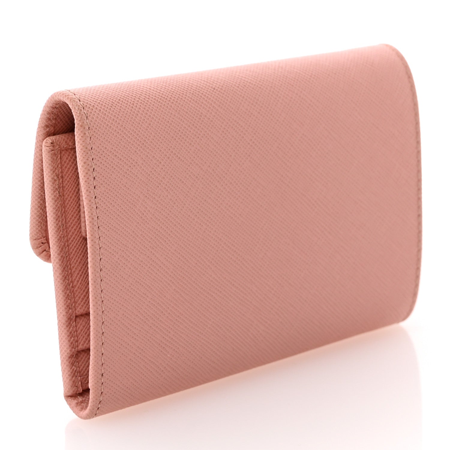 Prada Saffiano Metal Tri-Fold Wallet Orchidea 3 of 10