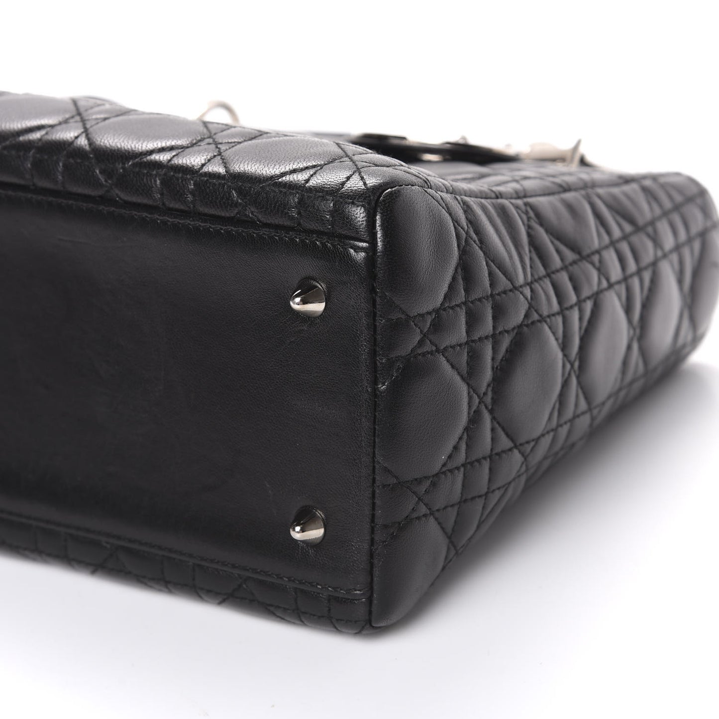 Lambskin Cannage Medium Lady Dior Black