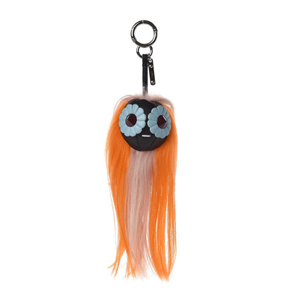 Fendi Mink Fur Flowerland Faces Bag Bug Charm 1 of 5