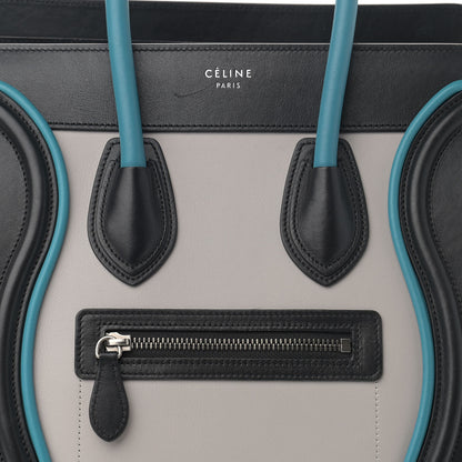 Celine Smooth Calfskin Micro Tri-Color Luggage Turquoise 8 of 12