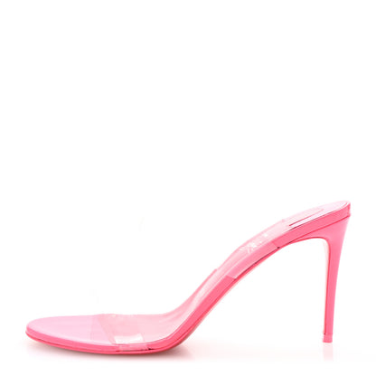 Christian Louboutin Patent PVC Just Nothing 85 Slide Sandals 39 Magnifique 1 of 9