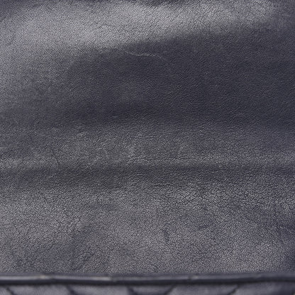 Saint Laurent Sheepskin Matelasse Chevron Monogram Medium College Bag Deep Marine 7 of 18