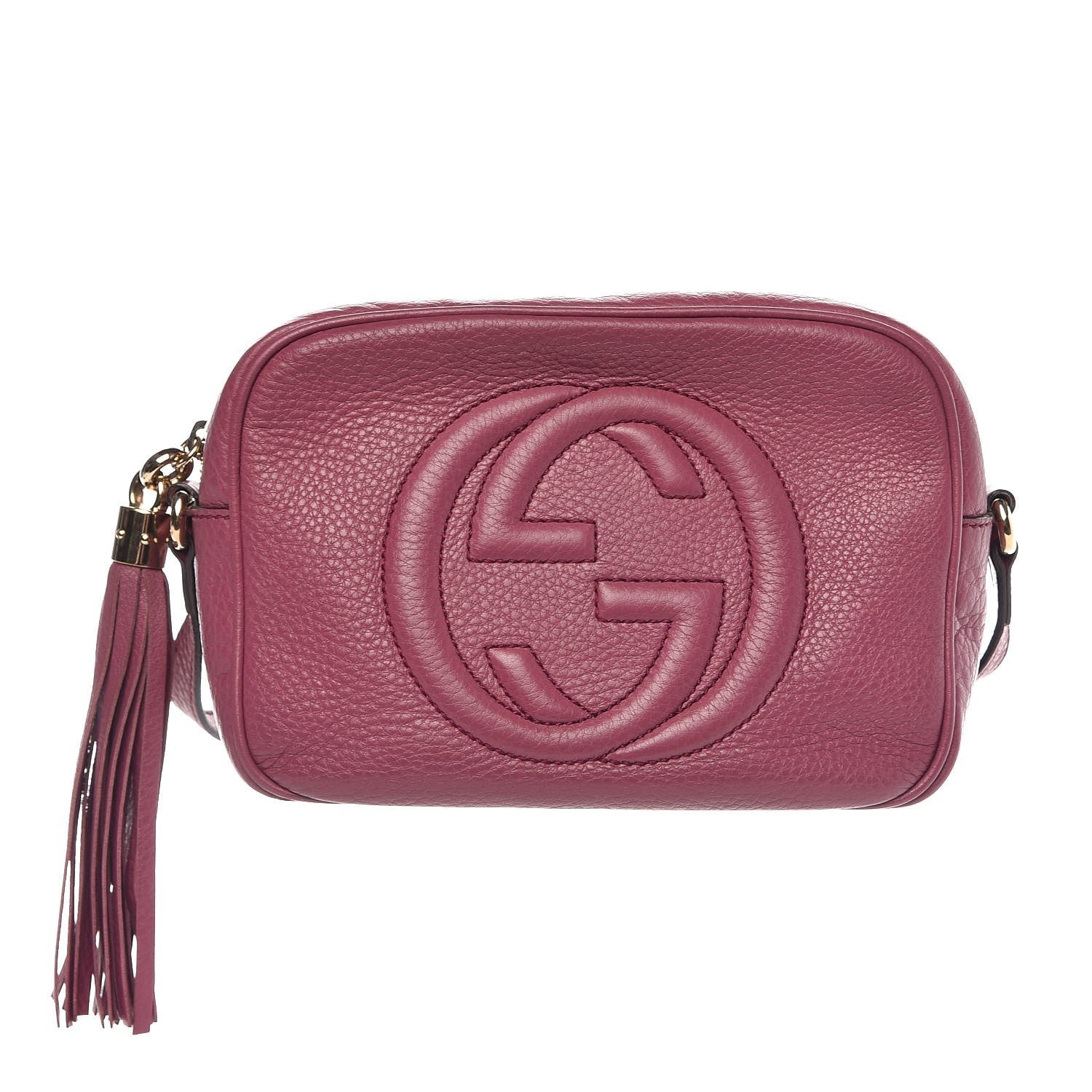 Gucci Pebbled Calfskin Small Soho Disco Bag Peonia Flower 1 of 9