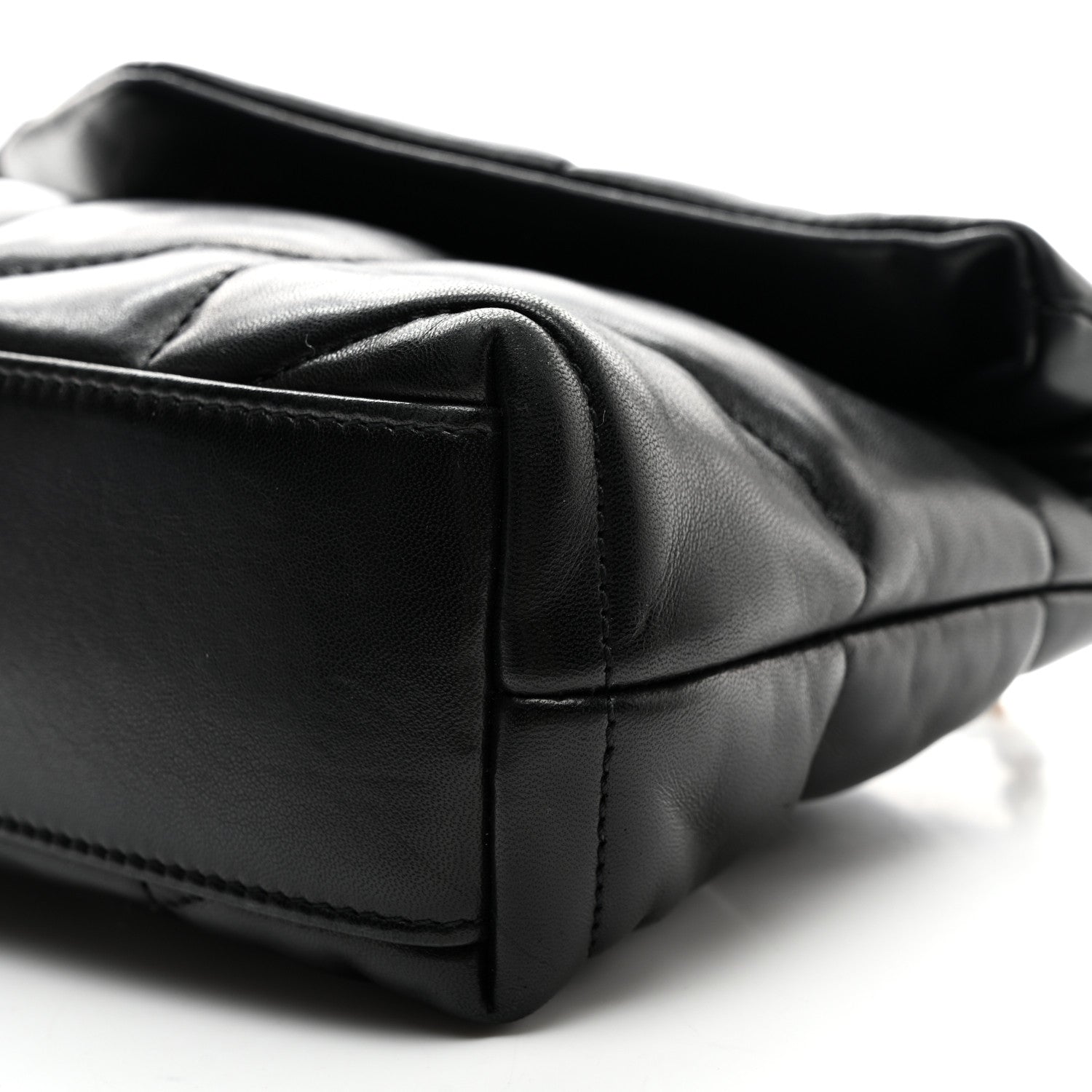 Saint Laurent Lambskin Quilted Toy Loulou Puffer Monogram Chain Satchel Black 10 of 10