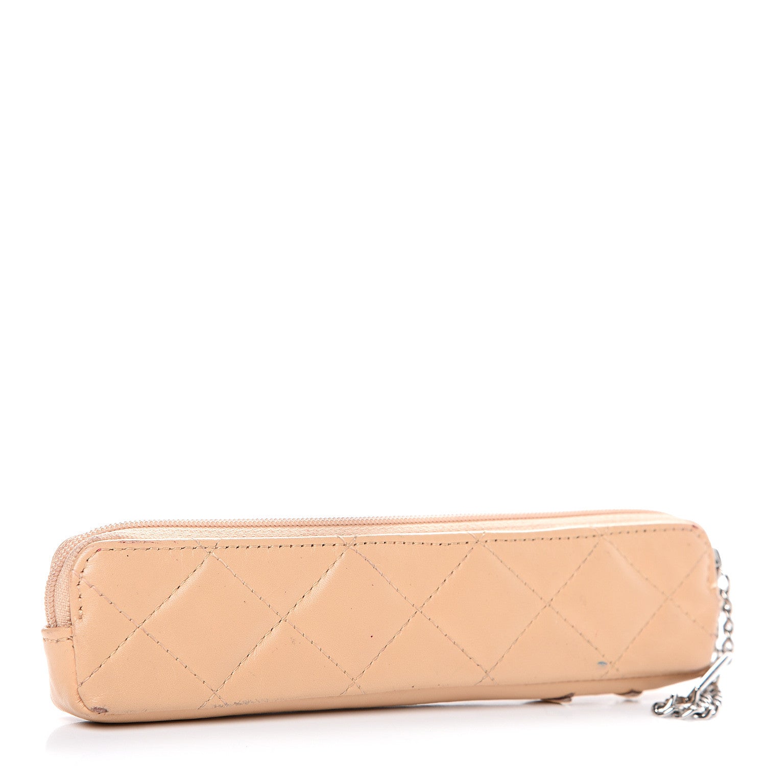 Chanel Calfskin Cambon Pencil Case Beige 2 of 9