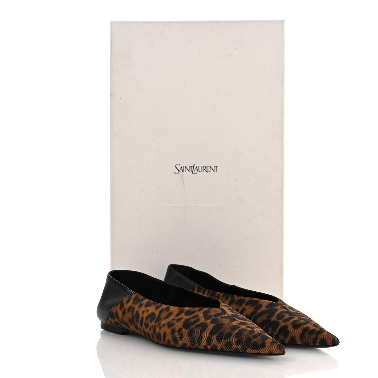Grosgrain Lambskin Leopard Print Nour Flat Slippers 38 Manto Naturale Black