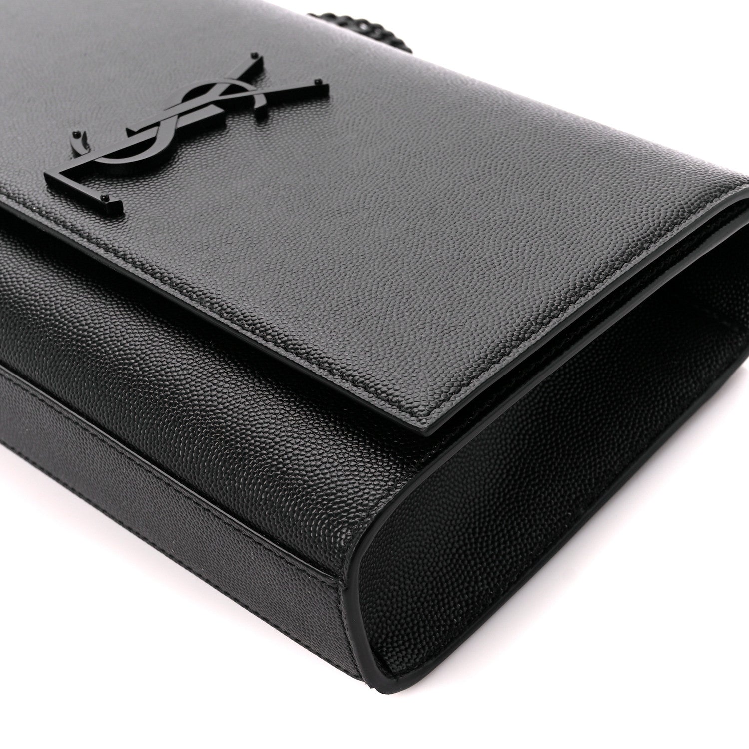 Saint Laurent Grain De Poudre Medium Classic Monogram Monochrome Kate Satchel Black 11 of 12