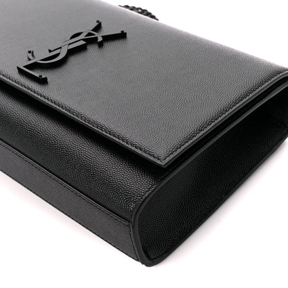 Saint Laurent Grain De Poudre Medium Classic Monogram Monochrome Kate Satchel Black 11 of 12