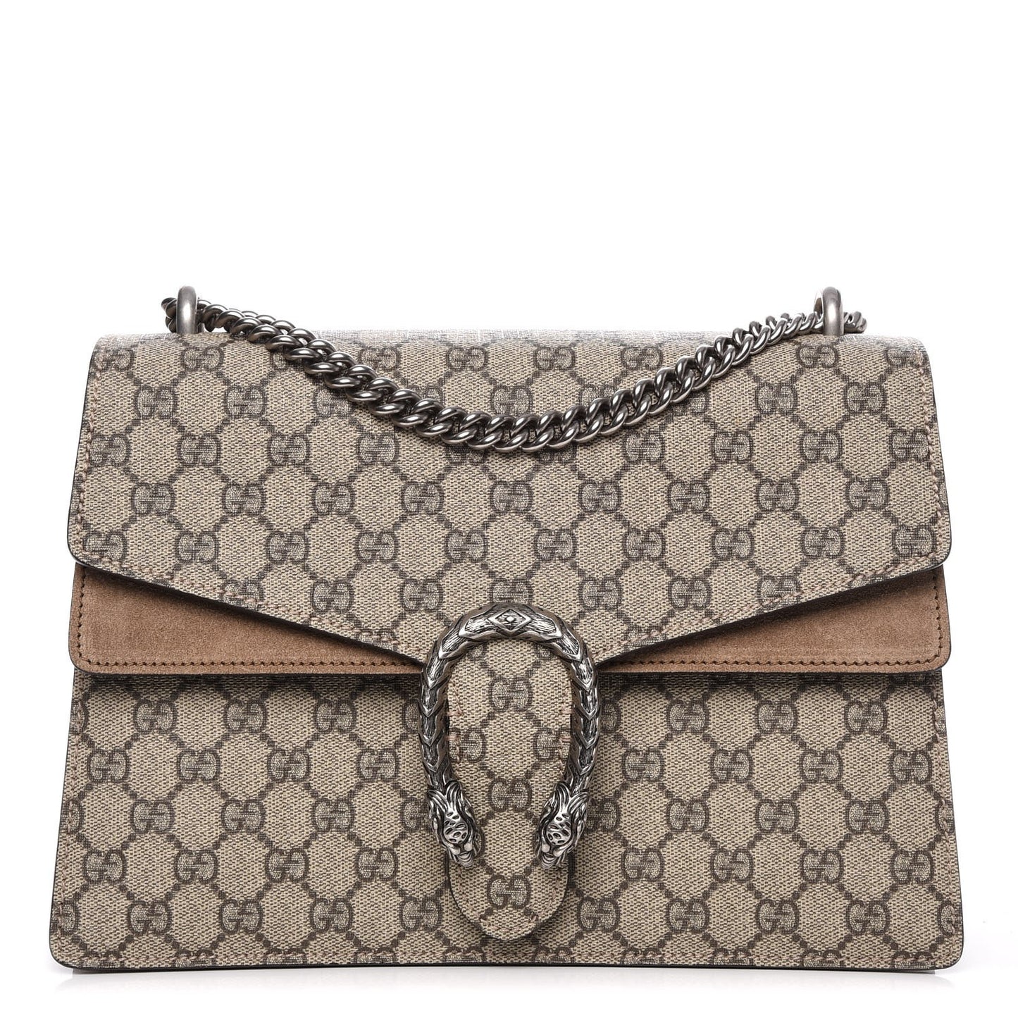 GG Supreme Monogram Medium Dionysus Shoulder Bag Taupe