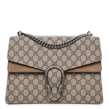Gucci GG Supreme Monogram Medium Dionysus Shoulder Bag Taupe 1 of 11