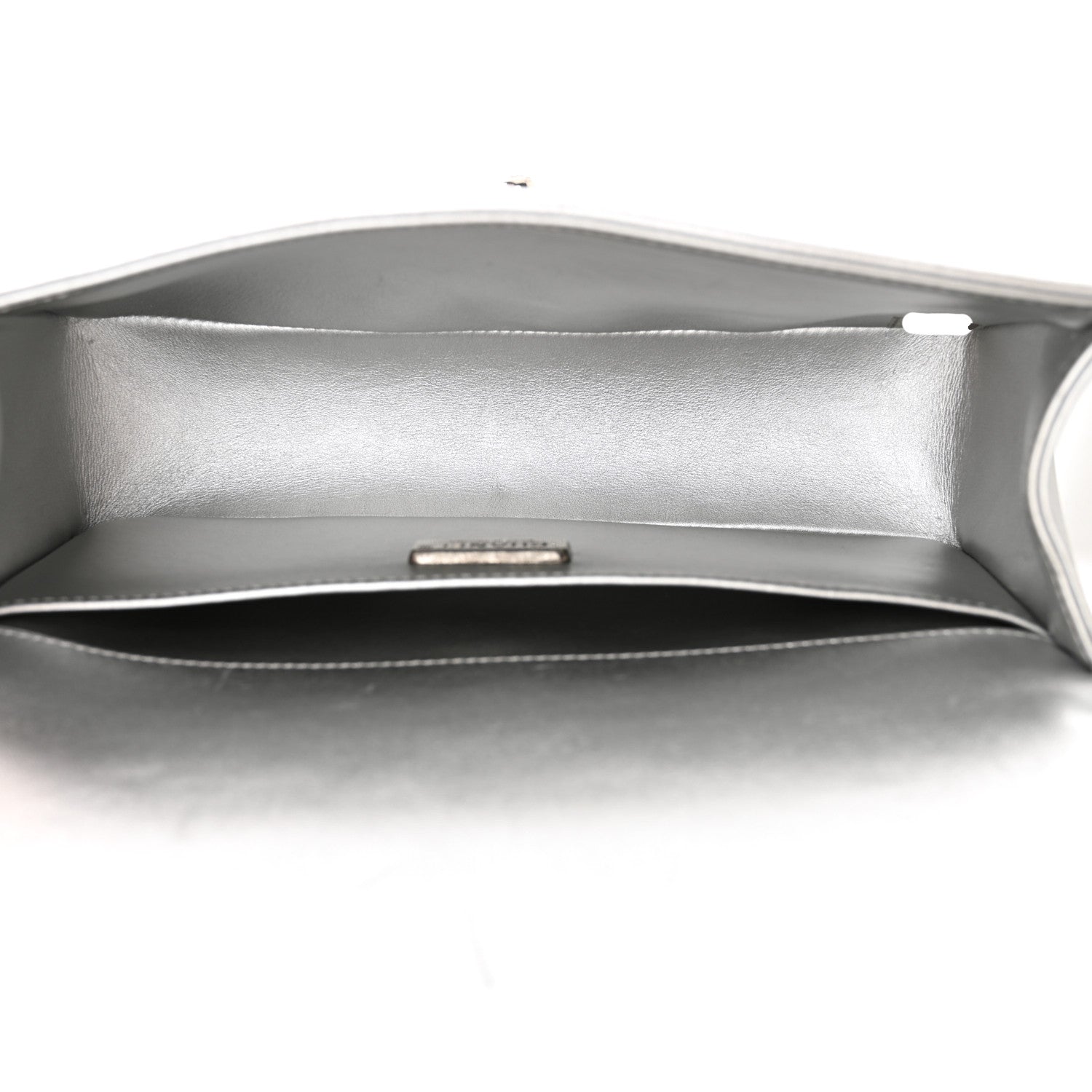 Chanel Metallic Lambskin Embellished Medium Boy Flap Silver 4 of 14