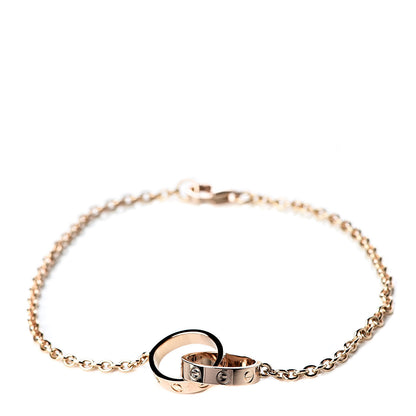 Cartier 18K Pink Gold Interlocking LOVE Bracelet 1 of 5