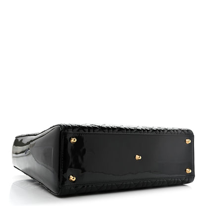 Christian Dior Patent Cannage Large Lady Dior Black 3 of 12
