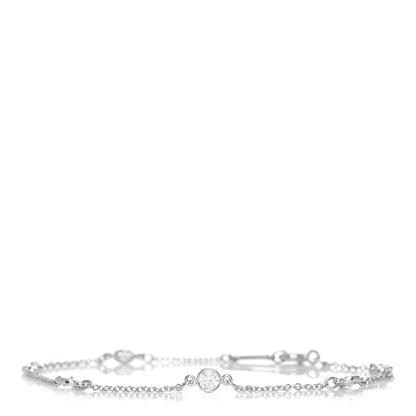 Tiffany Platinum Diamond .40ctw Elsa Peretti Diamonds by the Yard Station Bracelet 1 of 5