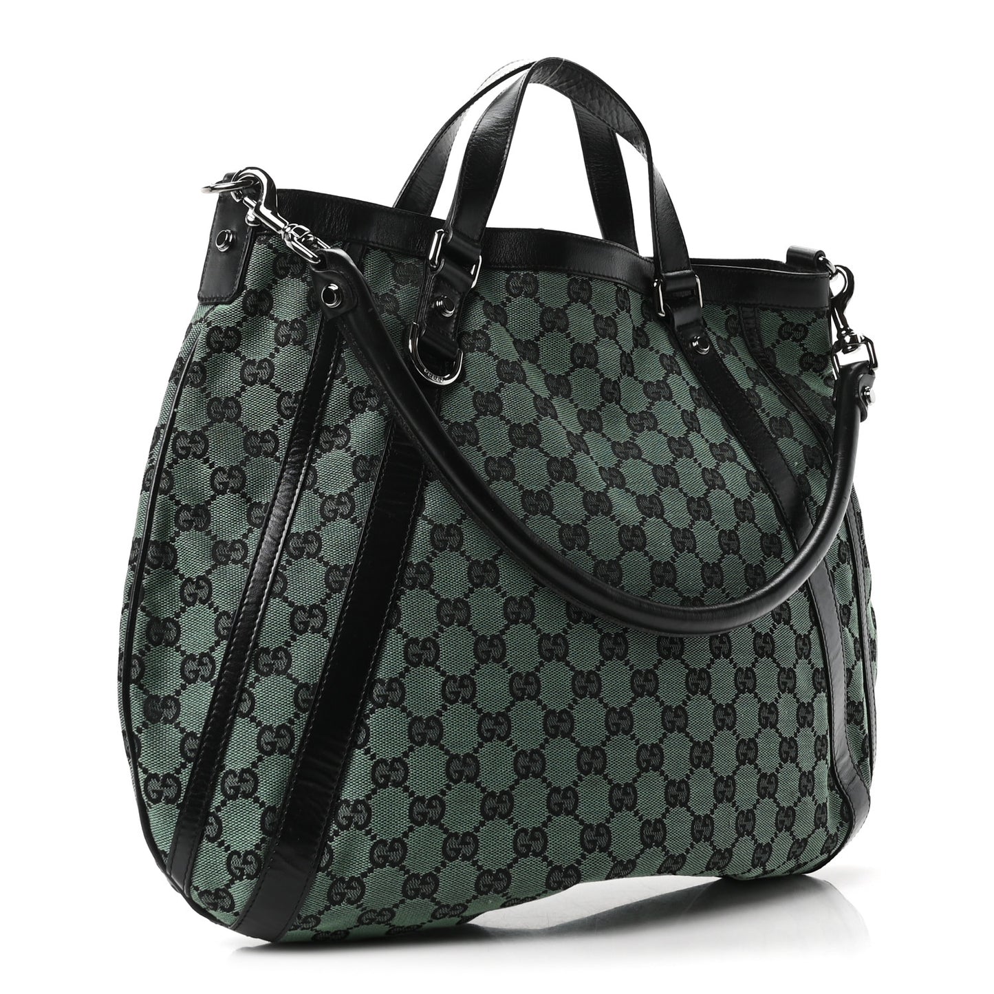 Monogram Medium Abbey Convertible Tote Green Black