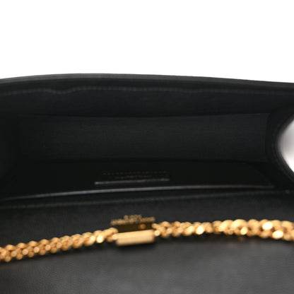 Saint Laurent Grain De Poudre Medium Classic Monogram Kate Satchel Black 5 of 10