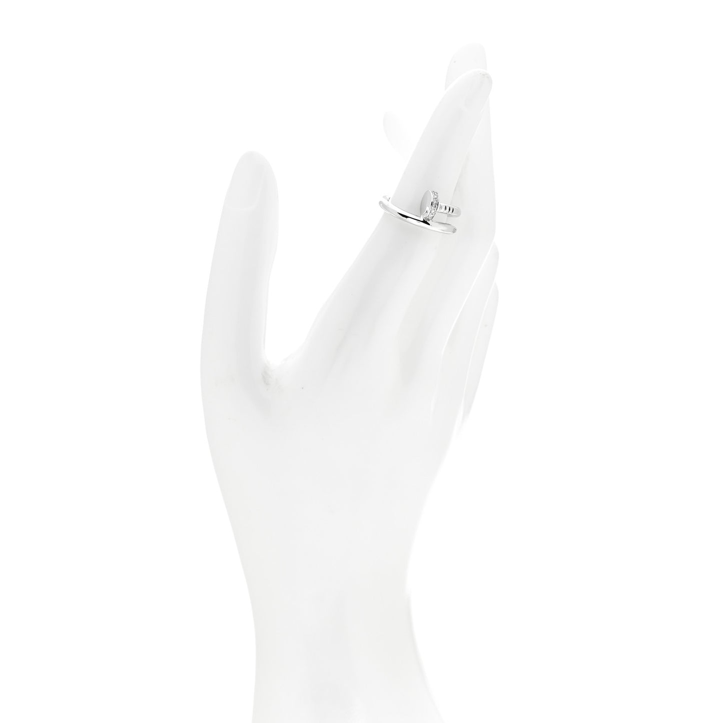 18K White Gold Diamond Juste Un Clou Ring 52 6