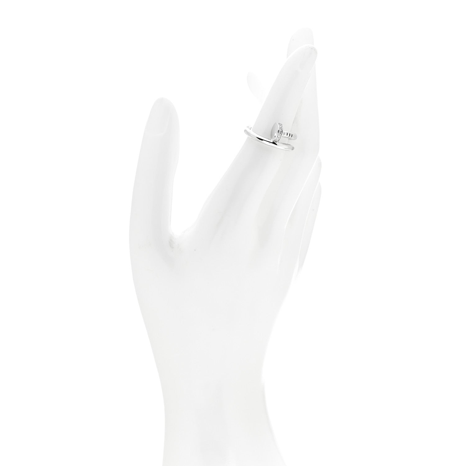 Cartier 18K White Gold Diamond Juste Un Clou Ring 52 6 2 of 6