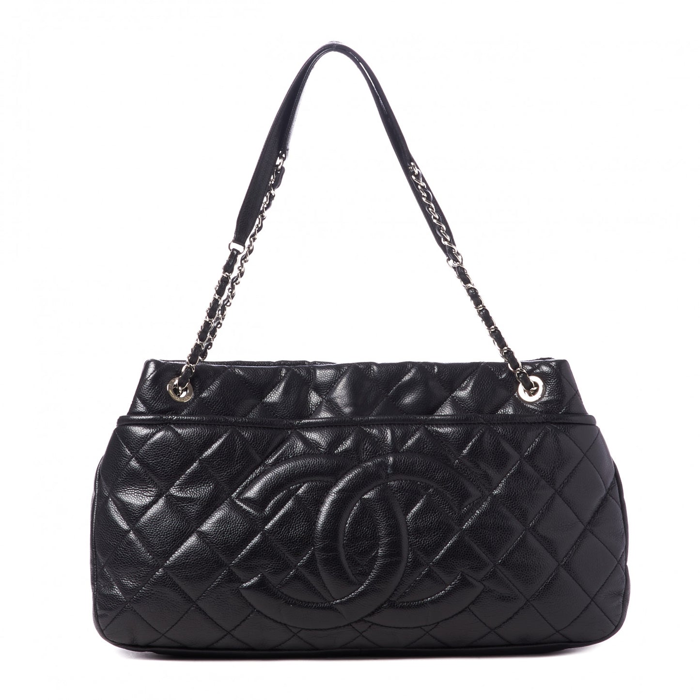 Caviar Quilted Timeless CC Soft Tote Black
